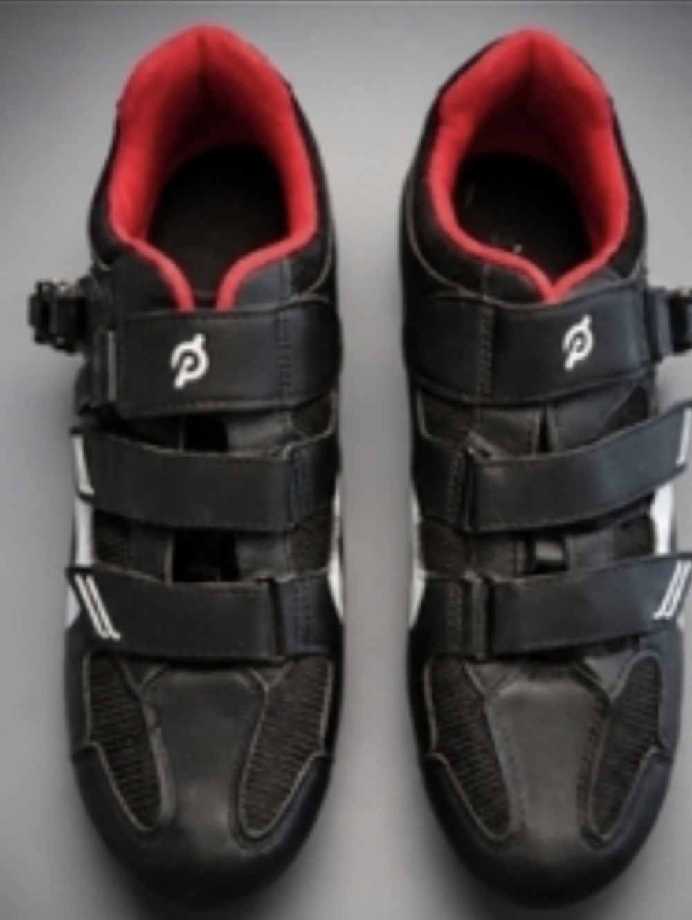 Peloton Men's Road Cycling Shoes in Black & Red